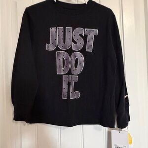 Nike Black Long-Sleeve 'JUST DO IT.' Graphic Tee